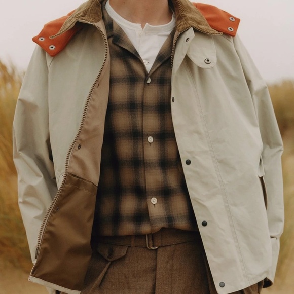 Barbour x Kaptain Sunshine Cruiser Jacket Clay/Orange Size 36 - Picture 16 of 16